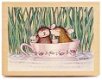 SALE RETIRED houten stempel Love In A Teacup van House Mouse. - 1 - Thumbnail