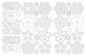 SALE NIEUW 46 Clear Tags & Shapes Flowers White Funky Vintage van Making Memories. - 1 - Thumbnail