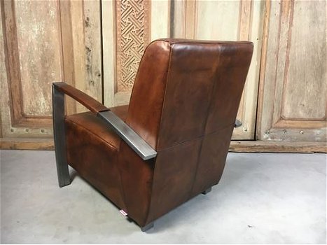 Vintage leren fauteuil Tom en Cadillac - In 6 kleuren leer ! - 2