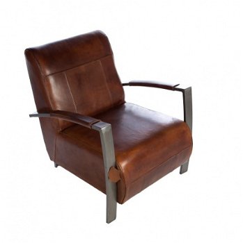 Vintage leren fauteuil Tom en Cadillac - In 6 kleuren leer ! - 5