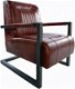 Vintage leren fauteuil Tom en Cadillac - In 6 kleuren leer ! - 7 - Thumbnail