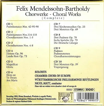 10-CD - Mendelssohn Chorwerke Complete - 1
