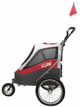 Hondenfietskar Innopet Sporty Dog Trailer Rood-Lichtgrijs - 1