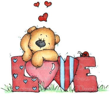 SALE GROTE Houten stempel Love Bear van Whipper Snapper - 1