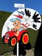Geboortebord baby op tractor met ooievaar - 1 - Thumbnail