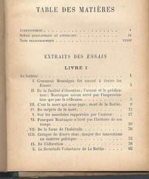 MONTAIGNE**PRINCIPAUX CHAPITRES ET EXTRAITS DES ESSAIS**1902 - 3