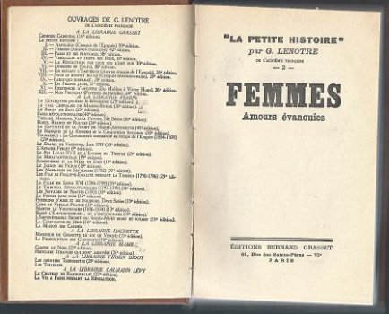 G. LENOTRE**FEMMES*AMOURS EVANOUIES**RELIURE HARDCO GRASSET* - 4