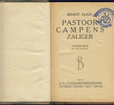 ERNEST CLAES**PASTOOR CAMPENS ZALIGER**STANDAARD BOEKHANDEL - 2