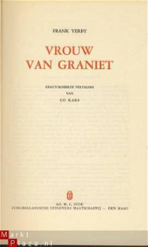 FRANK YERBY**VROUW VAN GRANIET**ZHU STOK GROENE LINNEN BOEK - 2