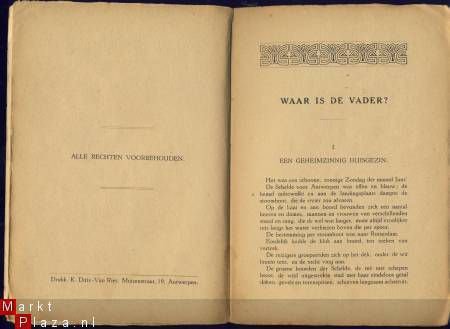 DR. AUGUST SNIEDERS**WERKEN VI.:WAAR IS DE VADER?**1925** - 3