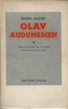 SIGRID UNDSET**OLAV AUDUNSSOEN**EDITIONS STOCK*SOFTCOVER**