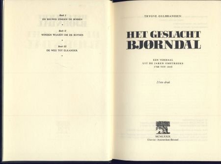 TRYGVE GULBRANSSEN *HET GESLACHT BJÖRNDAL**ELSEVIER**1979** - 4