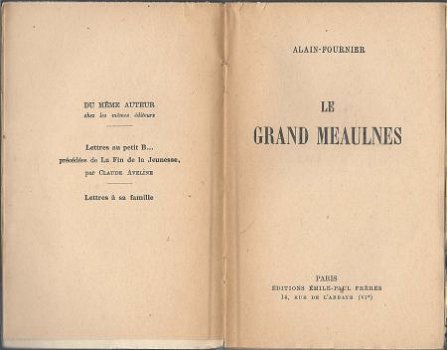 ALAIN-FOURNIER**LE GRAND MEAULNES**EMILE-pAUL freres - 2