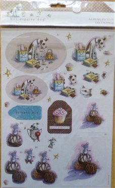 Hot Diggity Dog A4 Decoupage Pack Temptations