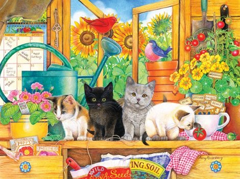 SunsOut - Potting Shed Kittens - 1000 Stukjes Nieuw - 1