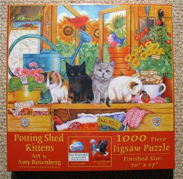 SunsOut - Potting Shed Kittens - 1000 Stukjes Nieuw - 2