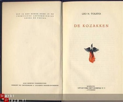 LEO N. TOLSTOI**DE KOZAKKEN**UITG. HET KOMPAS*HARDCOVER* - 2