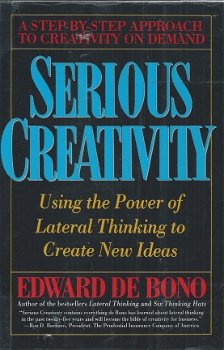 EDWARD DE BONO**SERIOUS CREATIVITY**HARDCOVER**PLASTIFIED**BLAUWE BETITELING - 1