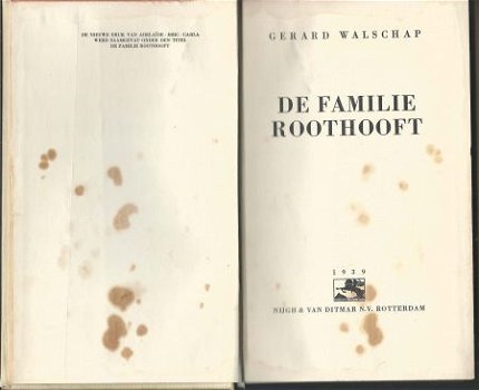 GERARD WALSCHAP**DE FAMILIE ROOTHOOFT**TEXTUUR LINNEN ANTIQU - 2