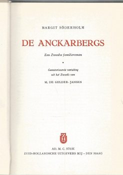 MARGIT SODERHOLM**DE ANCKARBERGS**+LOSSE DUSTJACKET - 2