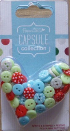 Spots and Stripes Festive Mini buttons