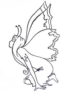 SALE NIEUW cling stempel Fairy van Lost Coast Designs.