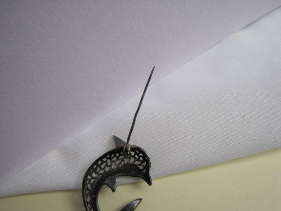 Zilveren broche antieke dolfijn 4.1x3.2 cm - Afbeelding 5