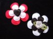 Effen satijnen bloemetje ~ 2,5 cm ~ Zalm roze - 3 - Thumbnail