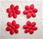 Satijnen effen bloemetje ~ 2 cm ~ Rood - 1 - Thumbnail