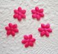 Satijnen effen mini bloemetje ~ 1 cm ~ Fuchsia roze - 1 - Thumbnail