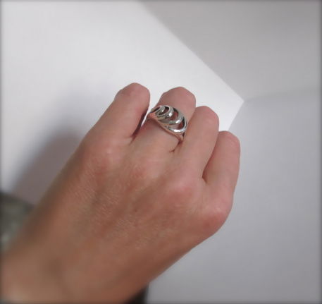 NIEUW Sierlijke zilveren RING, INCLUSIEF VERZENDEN! - Afbeelding 5