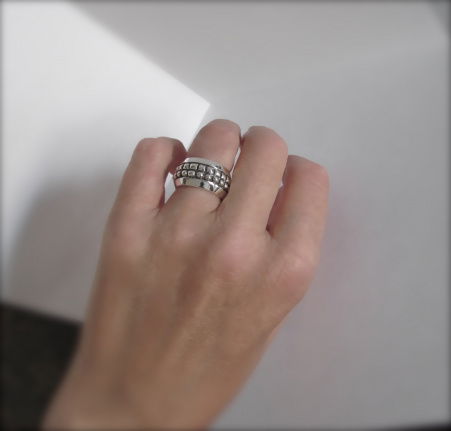 NIEUW Stoere zilveren BANDRING verkrijgbaar in 4 ringmaten, INCLUSIEF VERZENDEN. - Afbeelding 2