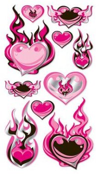 SALE NIEUW Sticko Dimensional Stickers My Heart's On Fire - 1