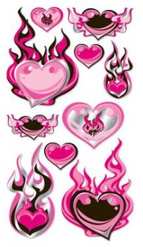 SALE NIEUW Sticko Dimensional Stickers My Heart's On Fire. - 1