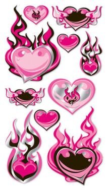 SALE NIEUW Sticko Dimensional Stickers My Heart's On Fire.