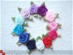 Mooi groot satijnen roosje ~ 15 mm ~ Lila paars - 2 - Thumbnail