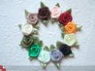 Mooi groot satijnen roosje ~ 15 mm ~ Lila paars - 4 - Thumbnail