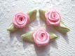 Mooi groot satijnen roosje ~ 15 mm ~ Klassiek roze - 1 - Thumbnail