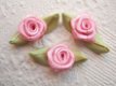 Mooi groot satijnen roosje ~ 15 mm ~ Klassiek roze - 2 - Thumbnail