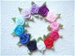 Mooi groot satijnen roosje ~ 15 mm ~ Klassiek roze - 3 - Thumbnail