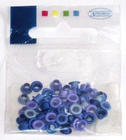 SALE! NIEUW 60 eyelets Assorti Blauw van Artemio. - 1