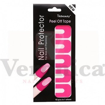 Latex vrije Nail Protector tape ROZE - 0