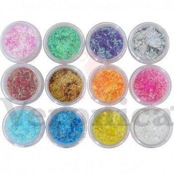 12x FLITTER NEON nagelglitters - 0