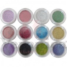 12x FLITS nagel glitter poeder