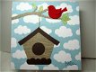 SALE NIEUW RETIRED stansen+stempels Homespun Birdhouse van My Favorite Things. - 4 - Thumbnail