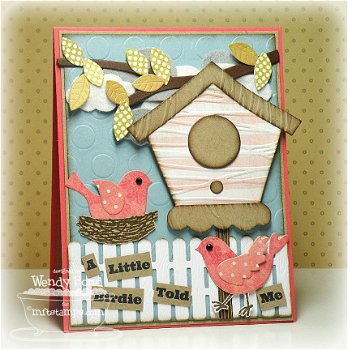 SALE NIEUW RETIRED stansen+stempels Homespun Birdhouse van My Favorite Things. - 5