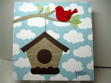 SALE NIEUW RETIRED stansen+stempels Homespun Birdhouse van My Favorite Things - 4