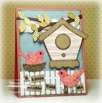 SALE NIEUW RETIRED stansen+stempels Homespun Birdhouse van My Favorite Things - 5