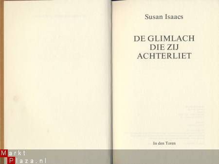 SUSAN ISAACS**DE GLIMLACH DIE ZIJ ACHTERLIET**IN DEN TOREN - 2