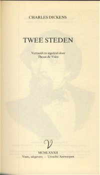 CHARLES DICKENS**TWEE STEDEN**1982**VEEN**THEUN DE VRIES** - 2